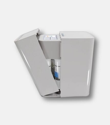 코웨이 P-160AL 올인원 언더싱크 정수기 내부 필터 교체 모습 - 누구나 쉽게 직접 관리 가능한 자가 관리형 직수 정수기 구조