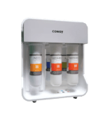 코웨이 P-09CL 대용량 언더싱크 정수기 내부 필터 장착 모습 - 관리와 교체가 간편한 3단계 필터 시스템 상세