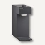 세련된 차콜 블랙 컬러의 코웨이 스위치 정수기 P-2201N - 전원 연결이 필요 없는 슬림한 무전원 직수형 디자인