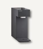 세련된 차콜 블랙 컬러의 코웨이 스위치 정수기 P-2201N - 전원 연결이 필요 없는 슬림한 무전원 직수형 디자인