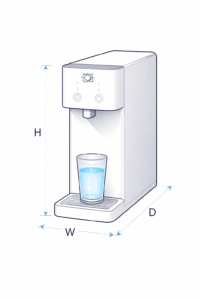 정수기 크기 모형