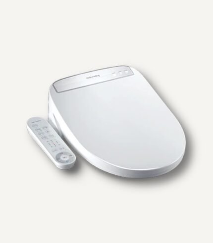 코웨이 BAS22-A 셀프 클리닝 비데 본체와 편리한 조작을 돕는 전용 무선 리모컨 구성 이미지