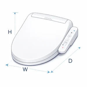 미국 코웨이 비데 BB-42BUS 모델 설치 규격 및 화장실 사이즈 확인 가이드