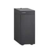 싱크대 하부장에 설치하는 코웨이 스위치 언더싱크 정수기 P-2211N 차콜 블랙 모델의 컴팩트한 본체 디자인